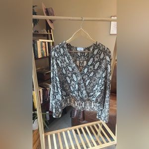 Sage the label snakeskin blouse